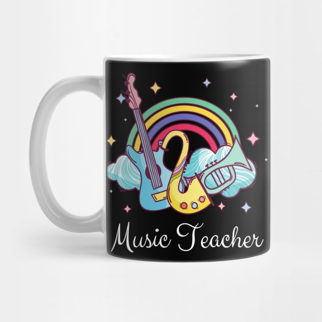 Music Teacher Cute boho Rainbow by JustBeSatisfied